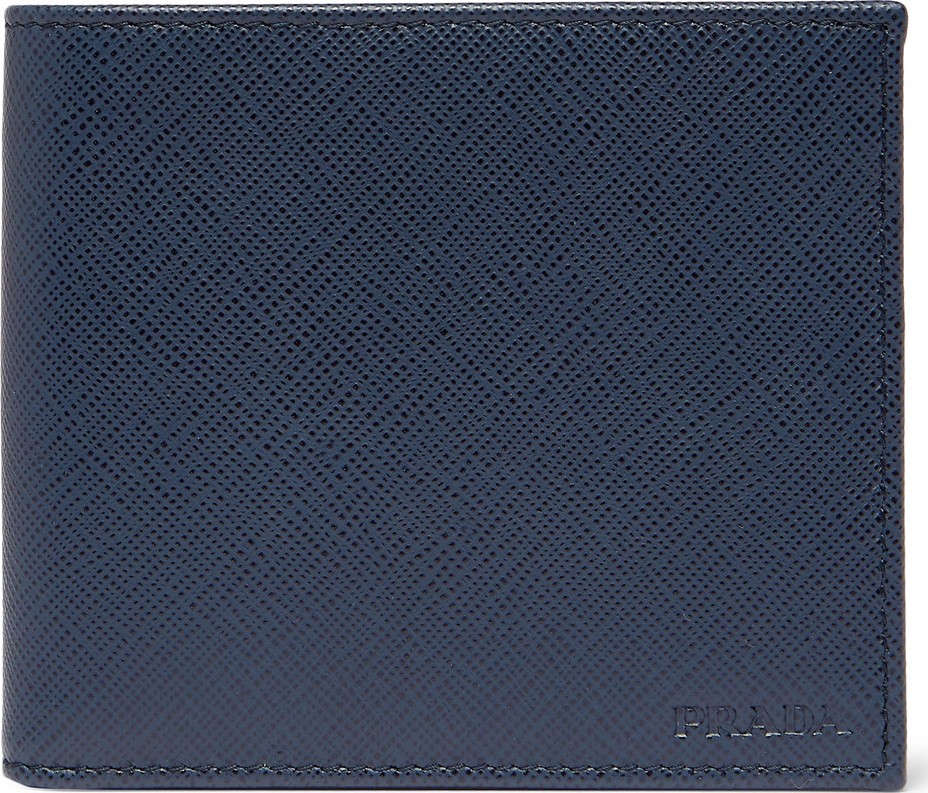 Prada Logo-Debossed Saffiano Leather Billfold Wallet
