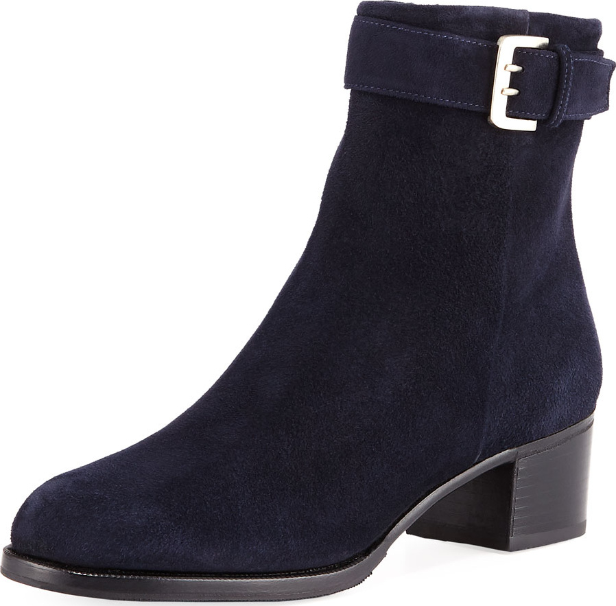 Gravati Suede Booties with Buckle