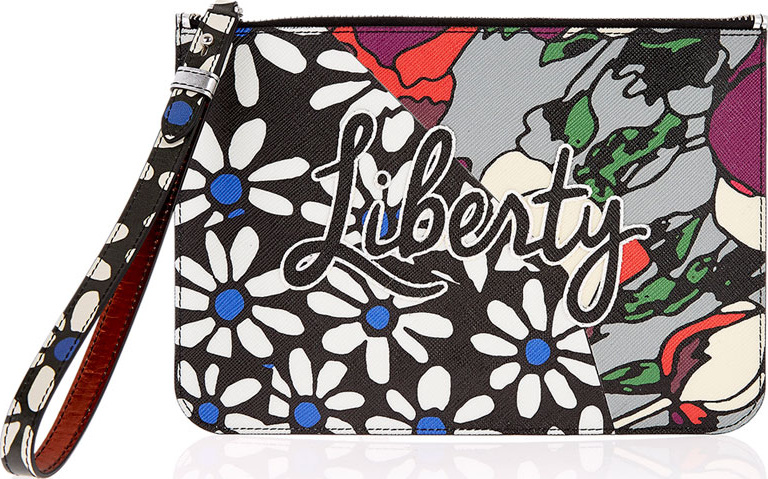 Liberty London RQ Daisy Tulip Wristlet Pouch Bag