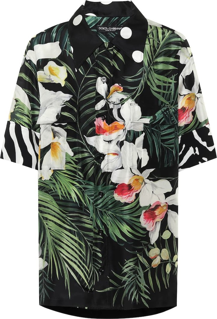 Dolce & Gabbana Printed silk blouse