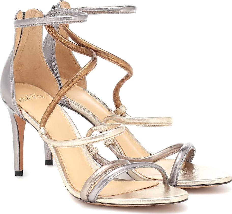 Alexandre Birman Gianny 100 metallic leather sandals