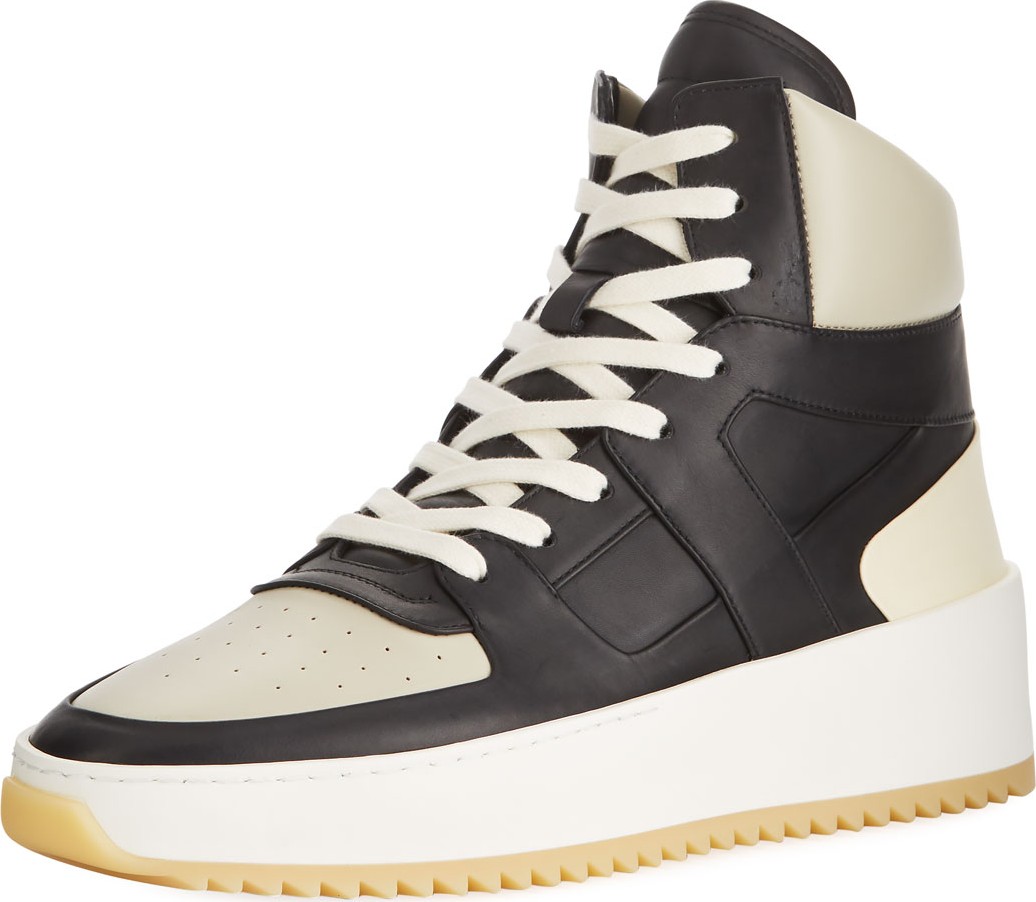 Fear of God Men's Two-Tone Leather High-Top Basketball Sneakers