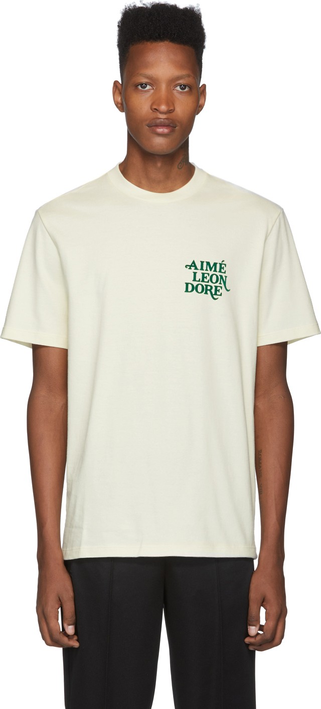 Aimé Leon Dore Off-White Flocked T-Shirt