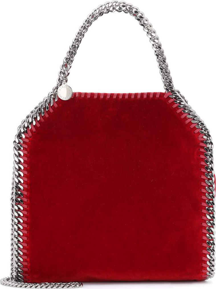 Stella McCartney Falabella Mini 3 Chain velvet tote