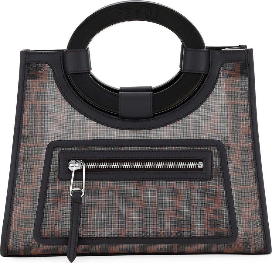 Fendi Runaway Small Mesh FF Shopping Tote Bag