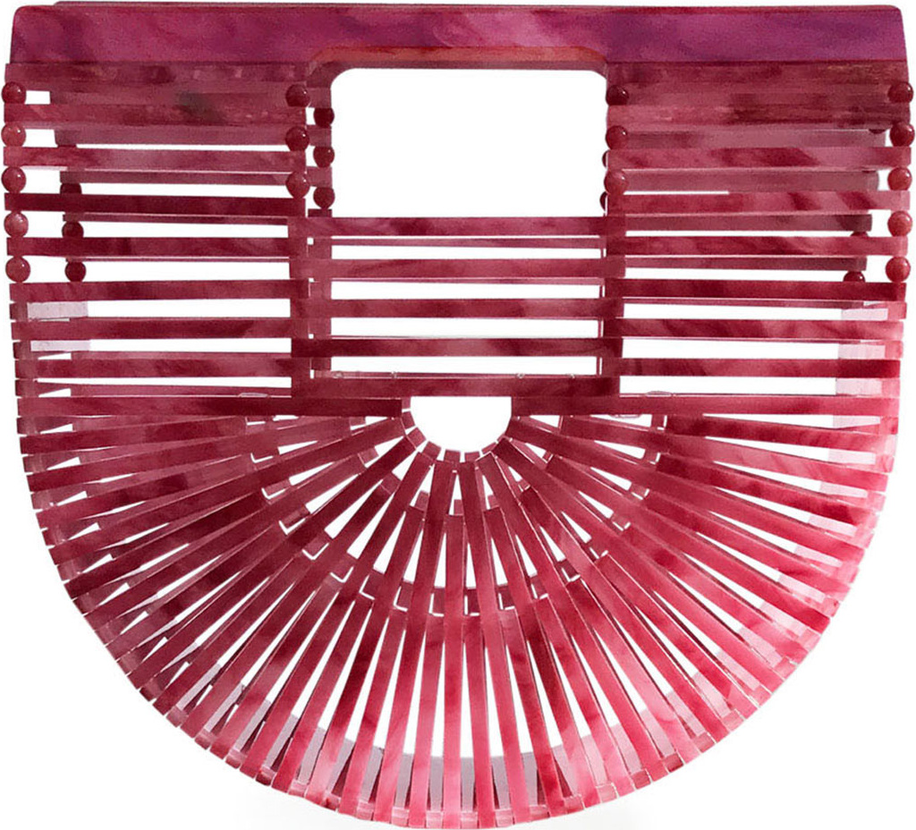 Cult Gaia Ark Mini Cherry Acrylic Clutch Bag