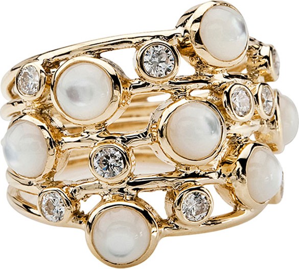 IPPOLITA Diamond & Mother-of-Pearl Ring