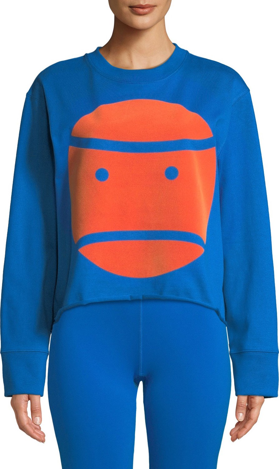 Tory Sport Grumps Cropped Graphic Jersey Top