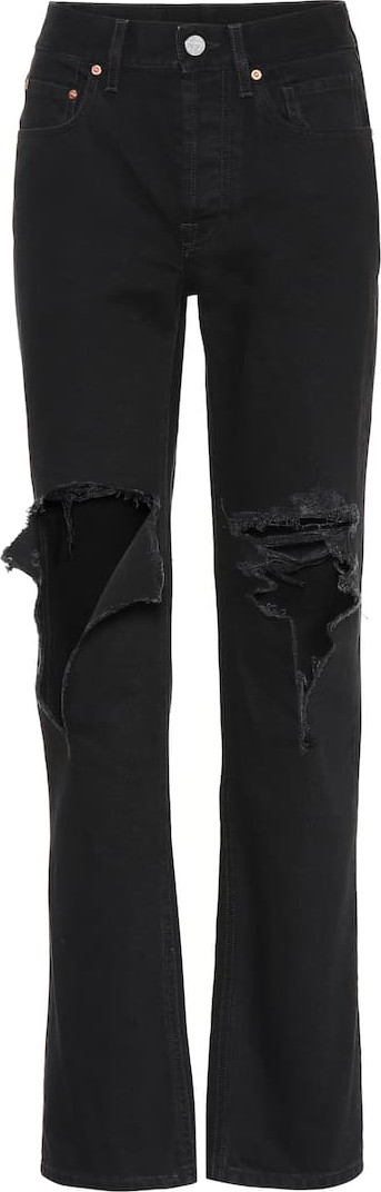 Vetements Distressed straight jeans