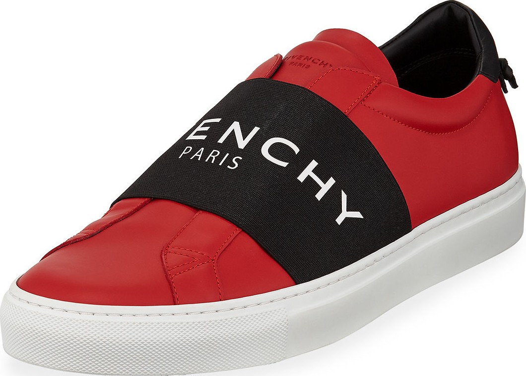 Givenchy Men's Urban Street Elastic Slip-On Sneakers, Red/Black