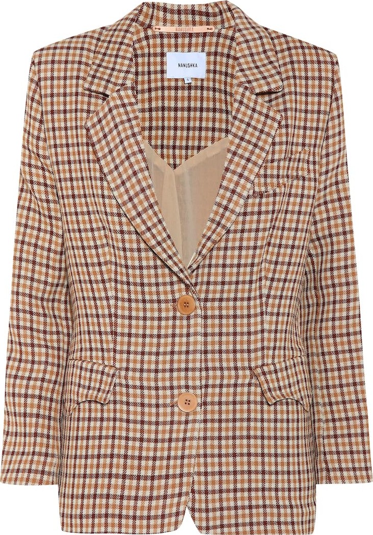 Nanushka Jerome checked wool blazer