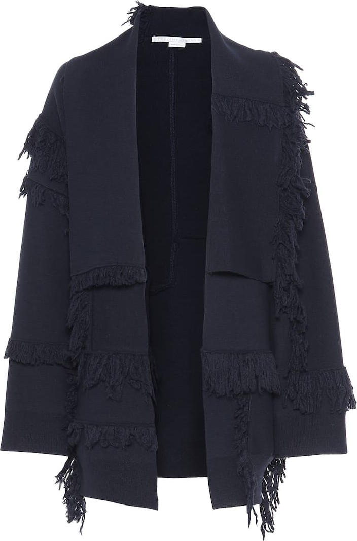 Stella McCartney Fringe-trimmed wool cardigan