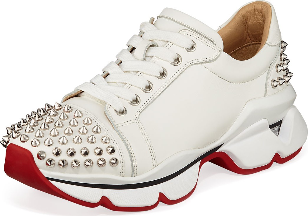 Christian Louboutin VRS Leather Red Sole Sneakers