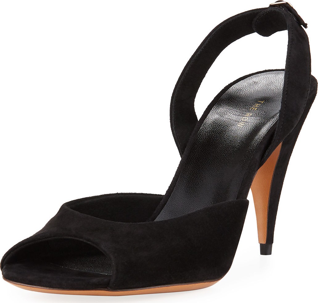 THE ROW Swing Suede Slingback Sandals