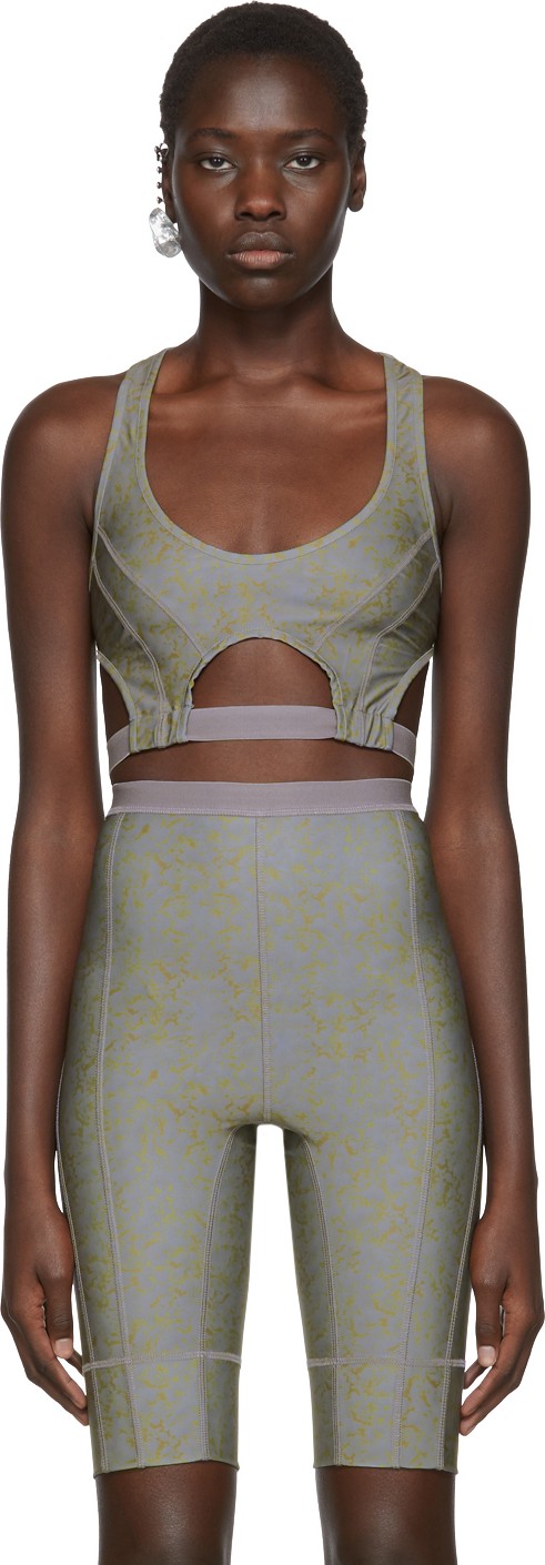 Charlotte Knowles SSENSE Exclusive Grey Vyper Sports Bra