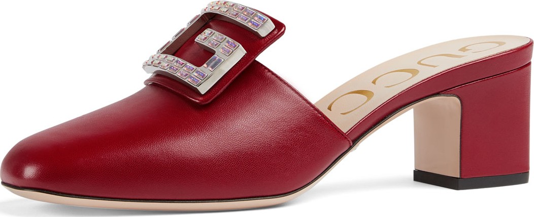 Gucci Madelyn 55mm Leather Mules with Square G