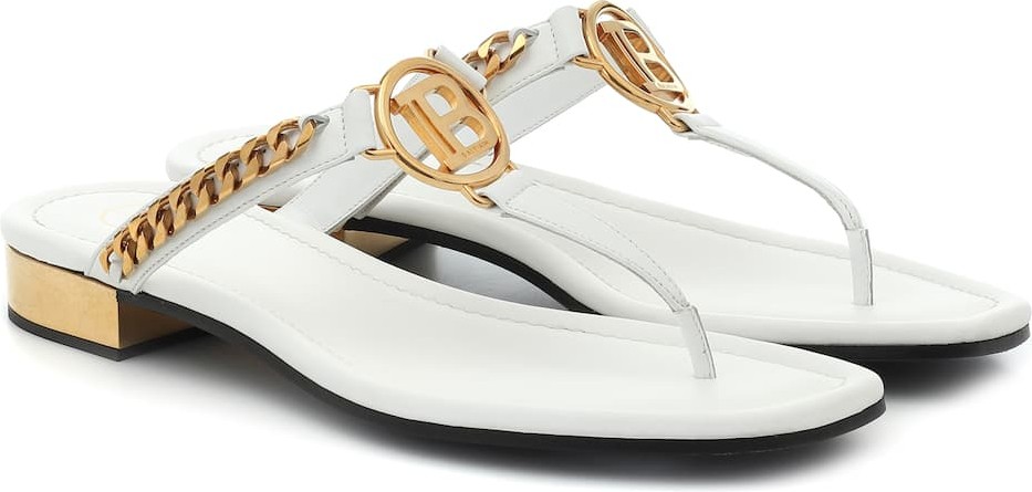 Balmain Leather sandals