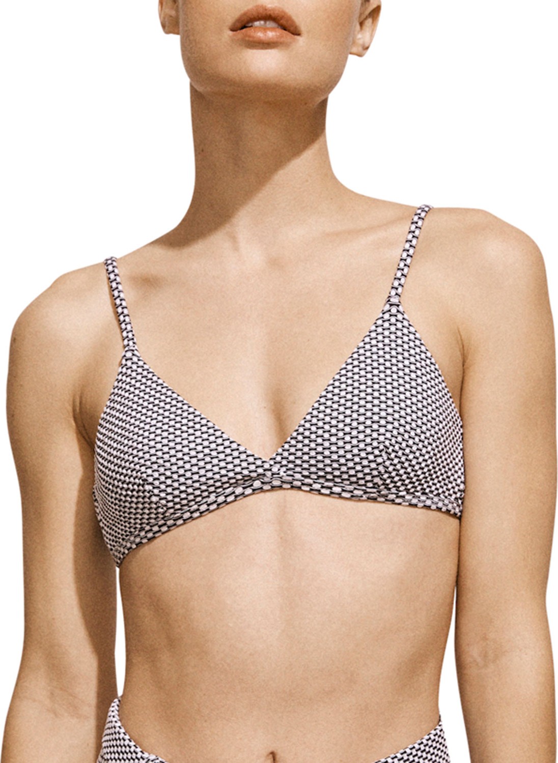 Amaiò Swim Fleur Jacquard Triangle Bikini Top