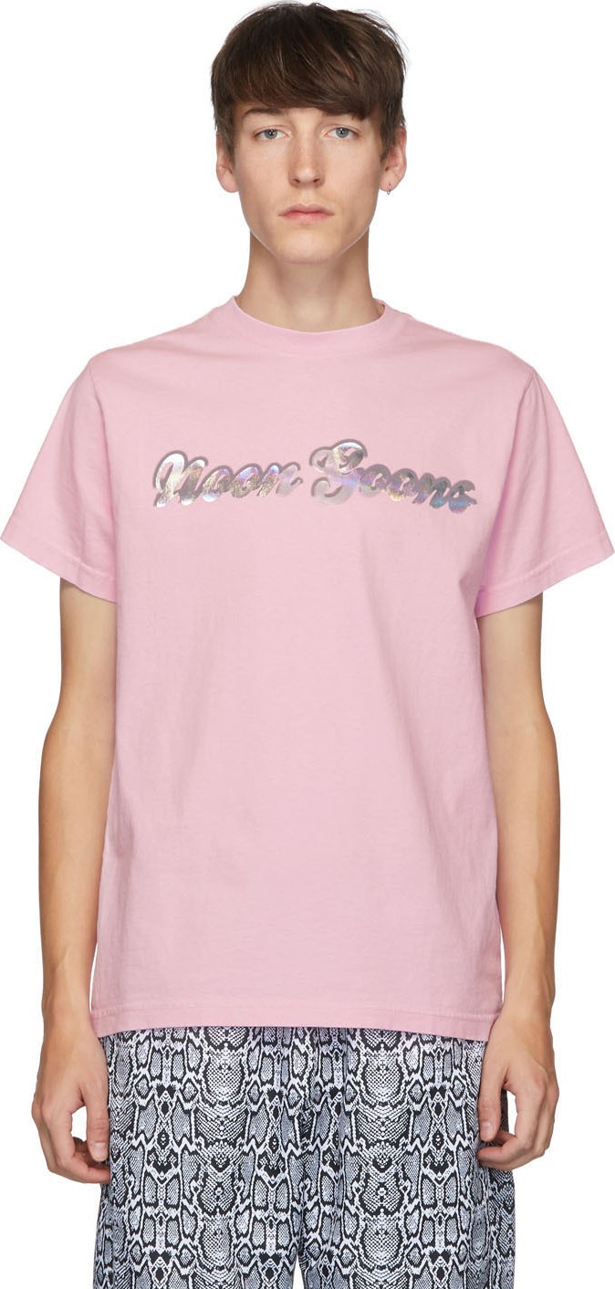 Noon Goons Pink Mirror Script T-Shirt