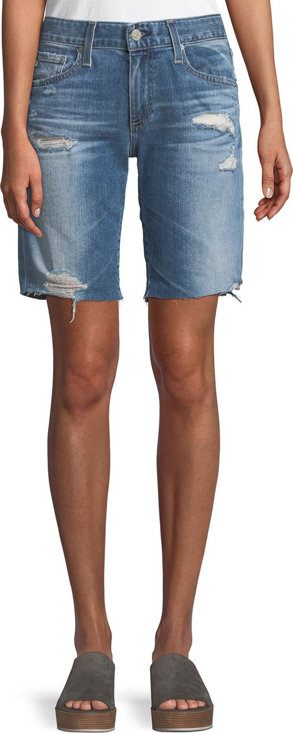 AG Jeans Nikki Distressed Relaxed Skinny Shorts