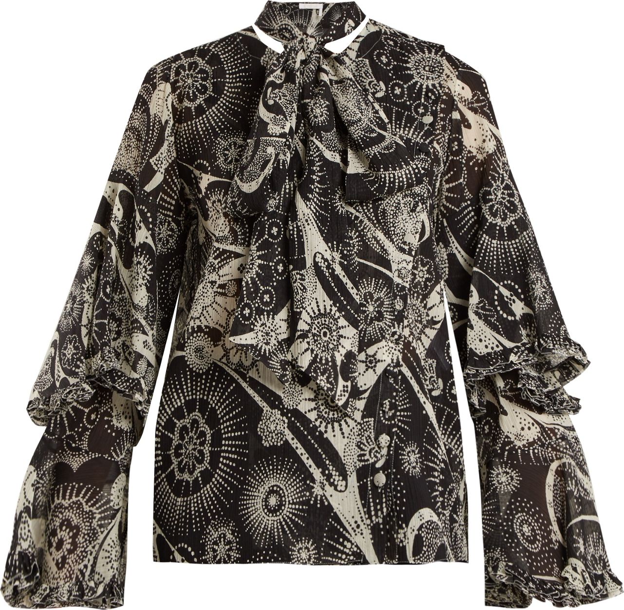 Chloe Dotty flowers-print top