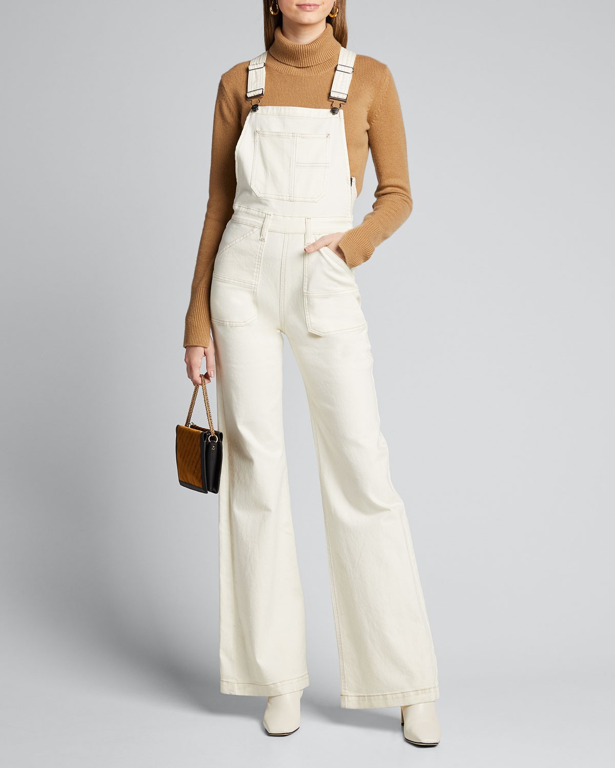 FRAME DENIM Wide-leg Denim Carpenter Jumpsuit