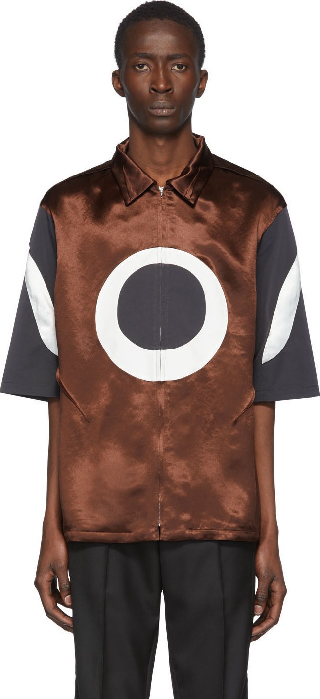 Kiko Kostadinov Brown Derby Oval Zip Shirt