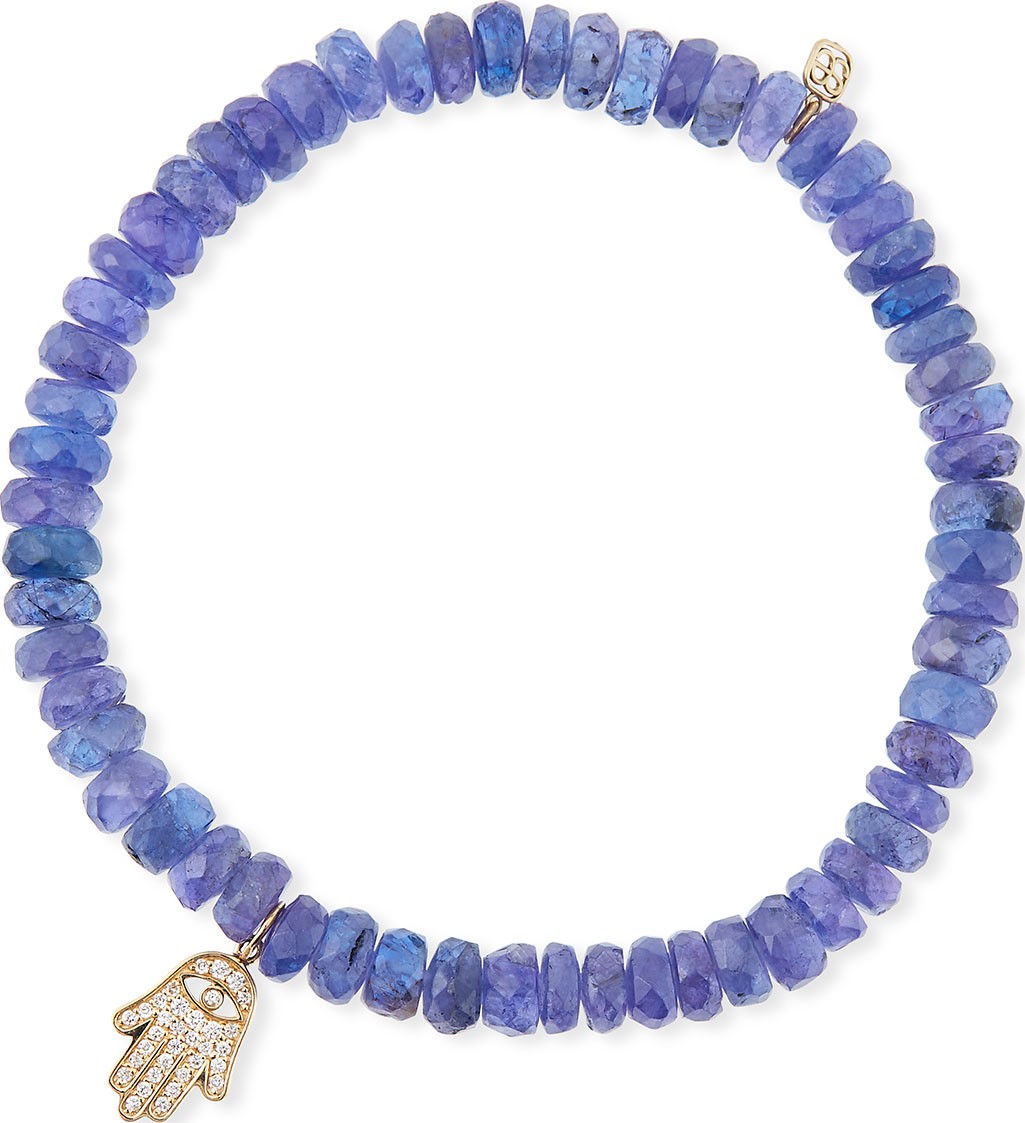 Sydney Evan 14k Diamond Hamsa & Tanzanite Bracelet