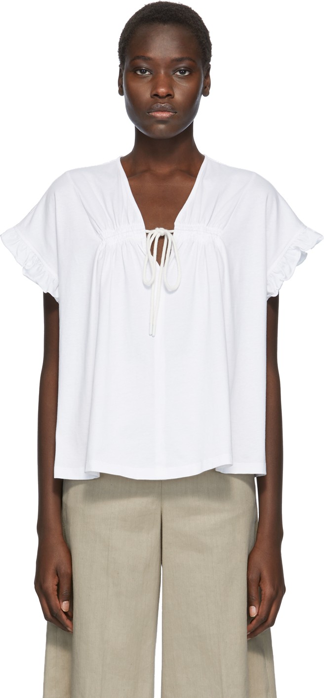 See By Chloé White Cotton Flowy Blouse