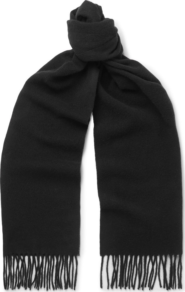A.P.C. Remy Fringed Wool and Cashmere-Blend Scarf
