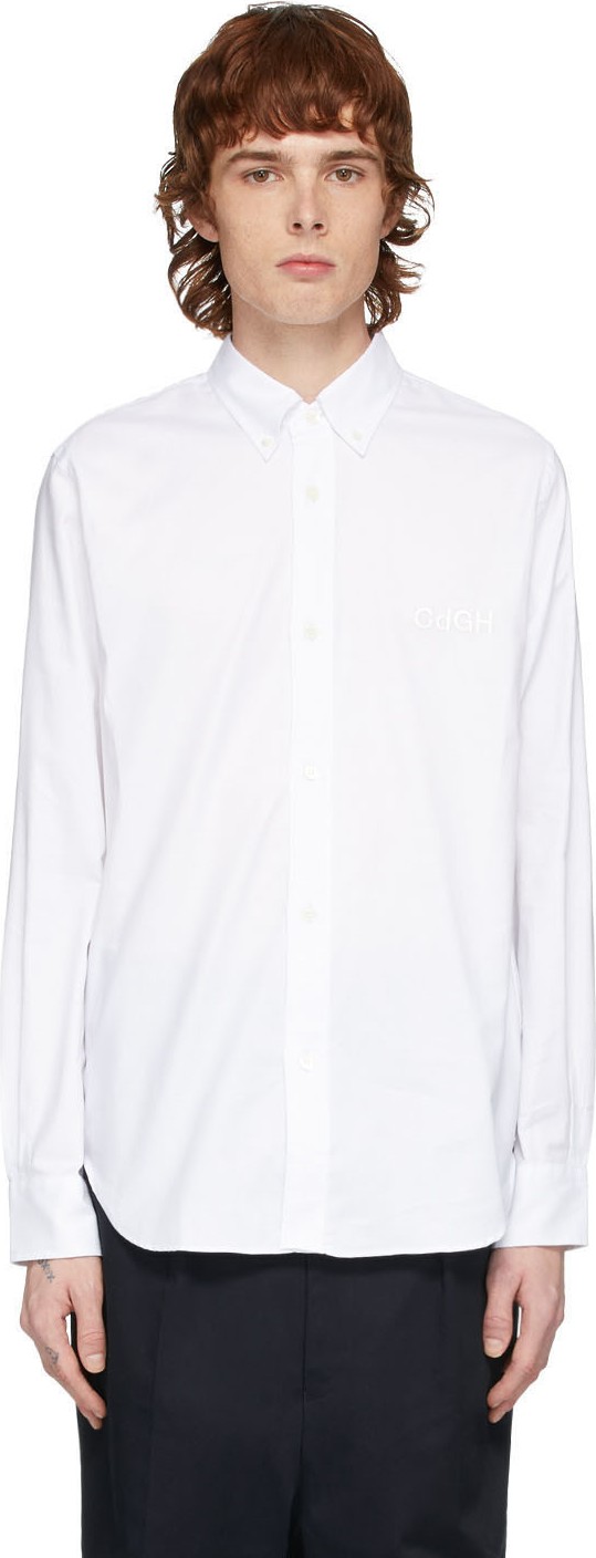Comme des Garçons Homme White Logo Oxford Shirt