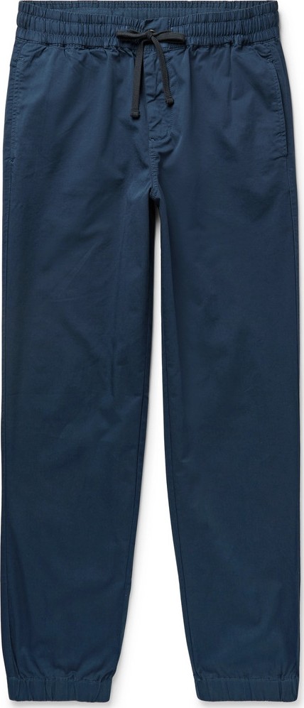 J.Crew Storm-Blue Garment-Dyed Cotton-Blend Twill Drawstring Trousers
