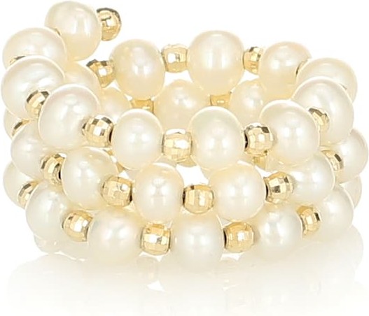 Anissa Kermiche Impromptu 14kt-gold and pearl ring