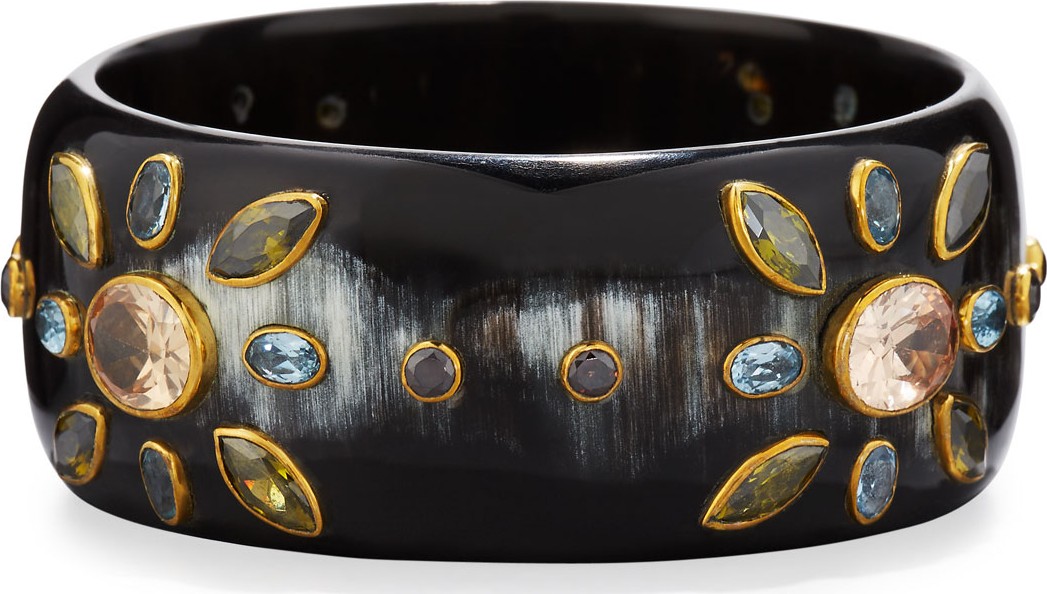 Ashley Pittman Malkia Dark Horn Bangle Bracelet