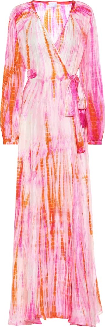 Anna Kosturova Tie-dye silk maxi dress