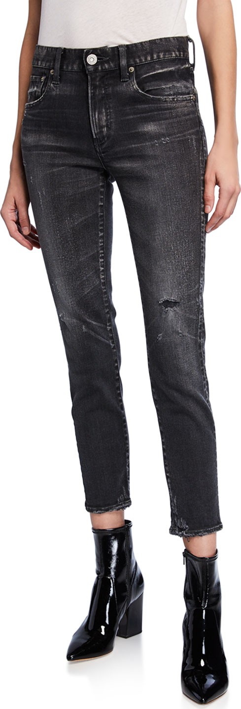 Moussy Velma Cropped Mid-Rise Skinny Jeans