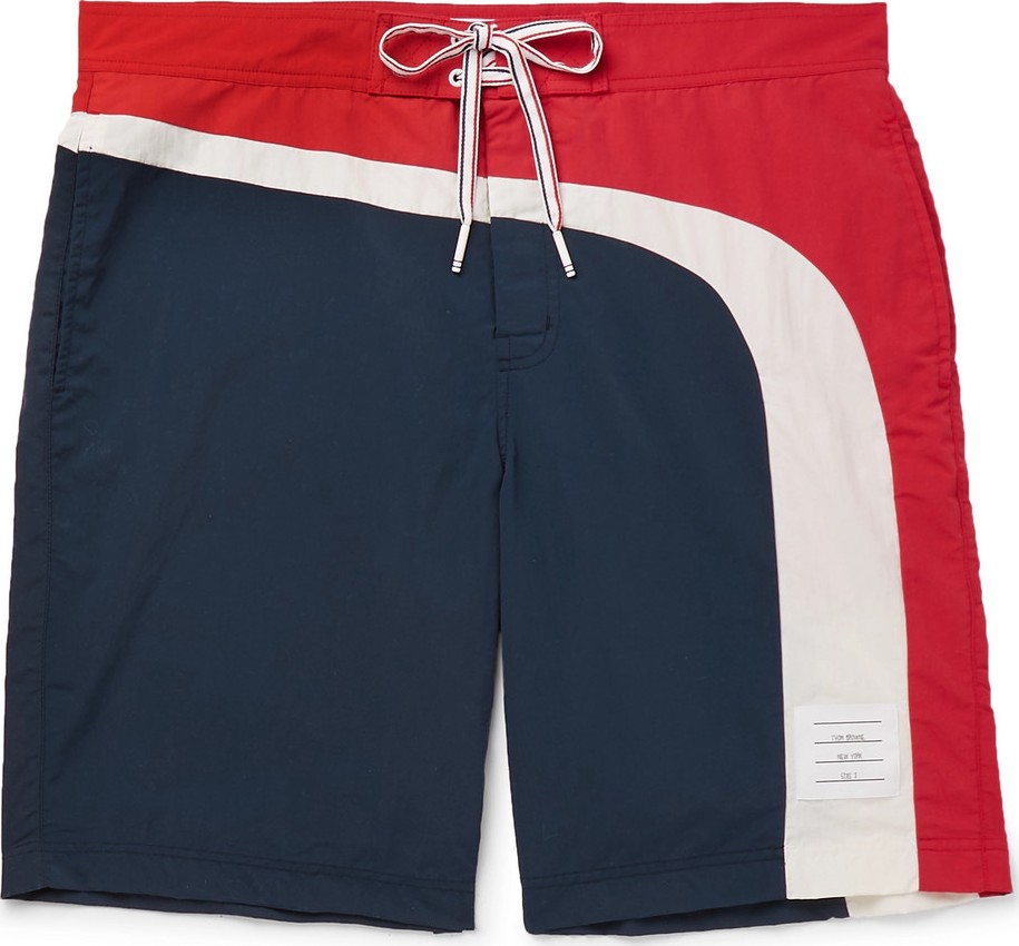 Thom Browne Long-Length Striped Swim Shorts