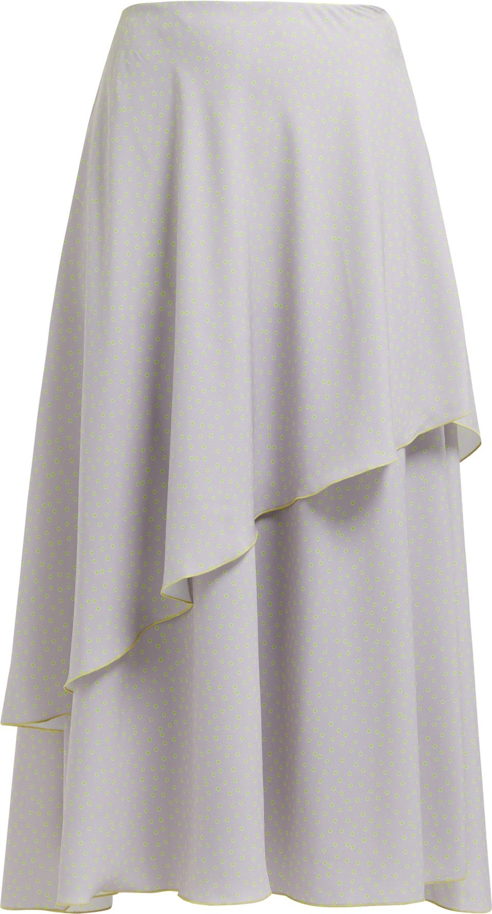 Vika Gazinskaya Draped polka-dot crepe midi skirt