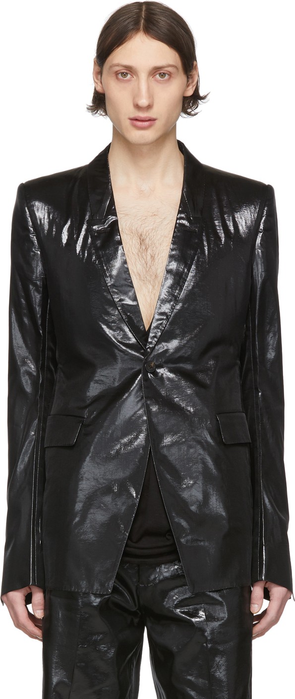 Rick Owens Black Extreme Soft Blazer