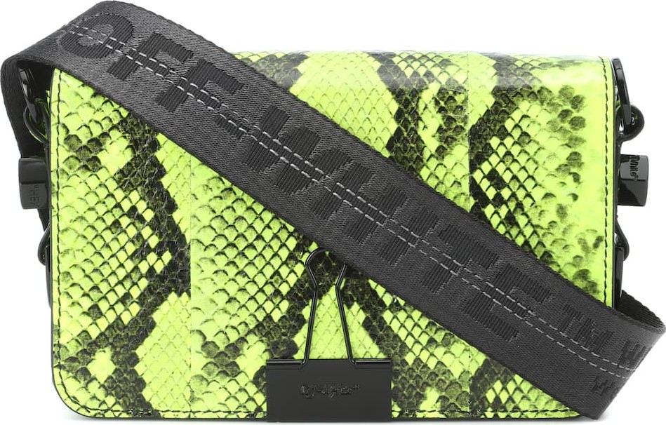 Off White Binder Clip leather shoulder bag