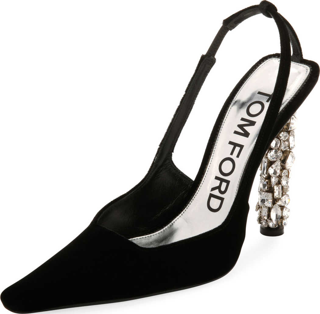 TOM FORD Velvet Crystal-Heel Pump
