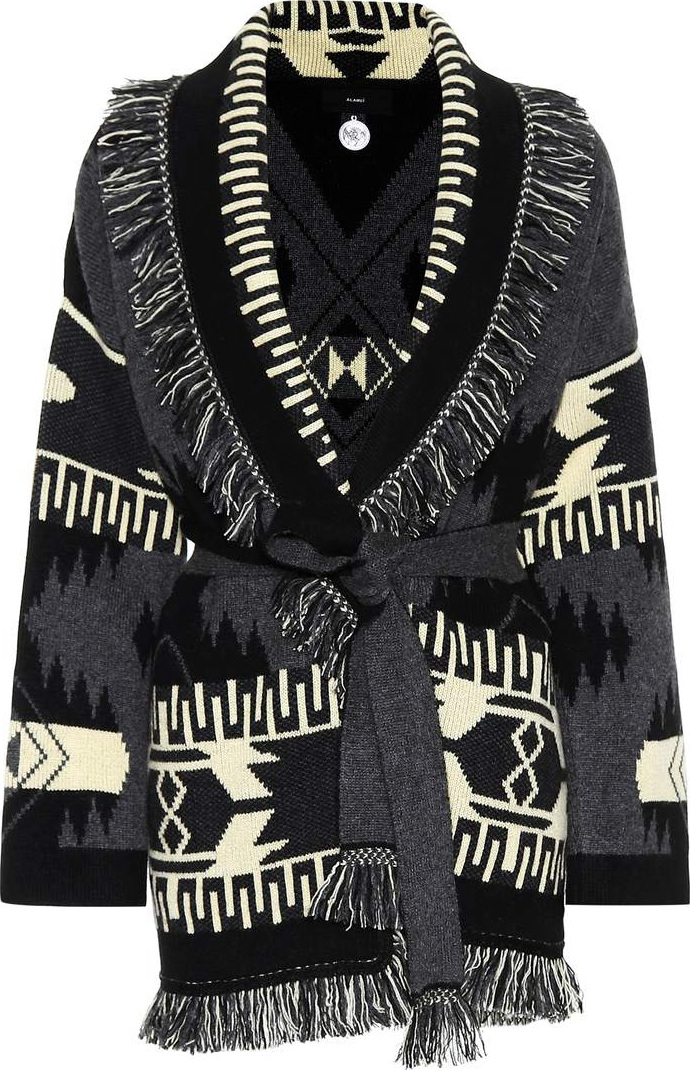 Alanui Jacquard cashmere cardigan