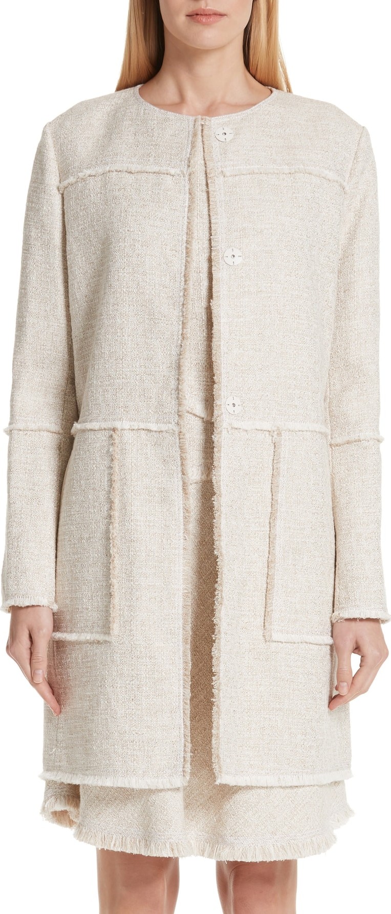 Lafayette 148 New York Francine Relaxed Tweed Topper