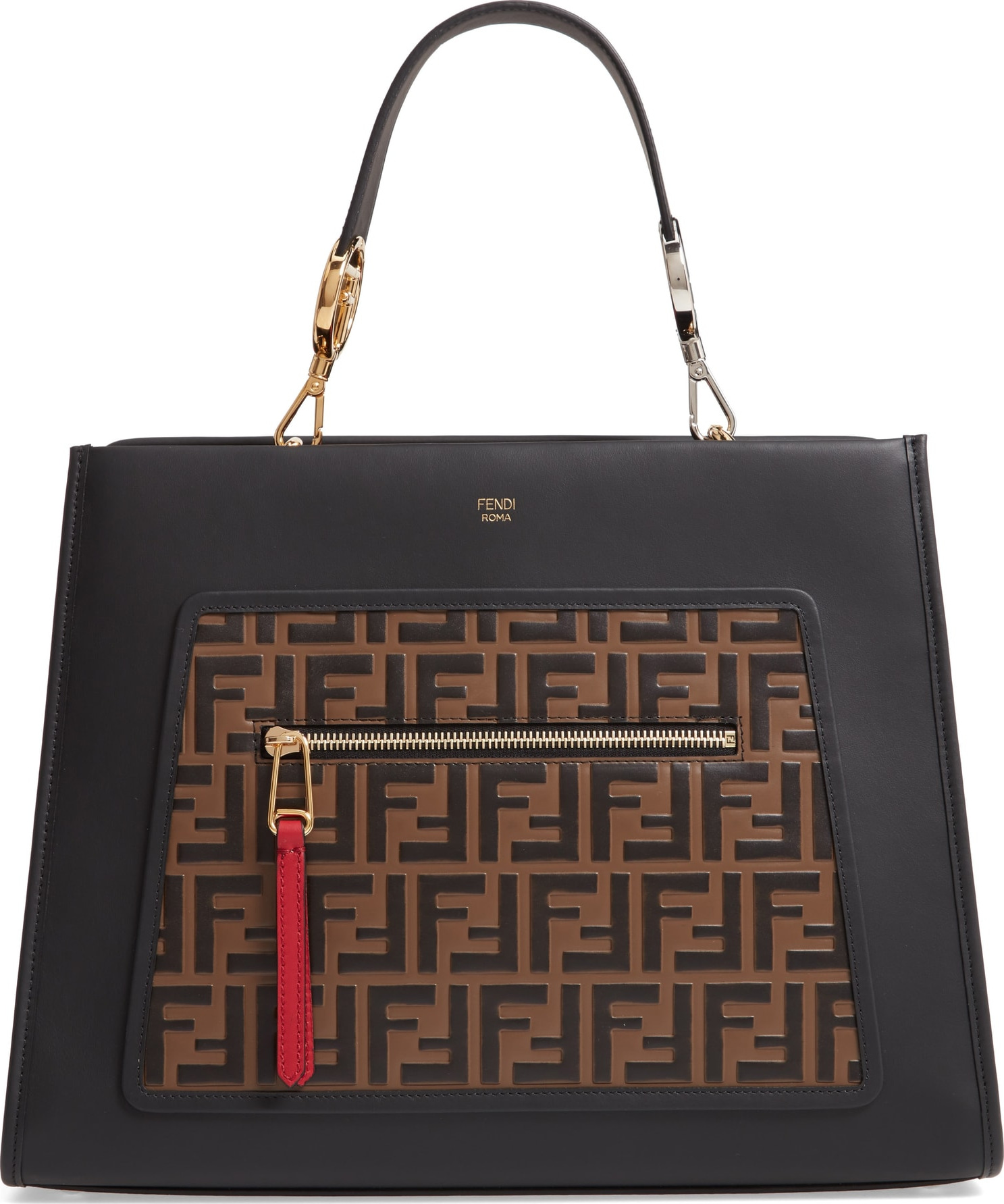 Fendi Runaway Century Calfskin Leather Satchel