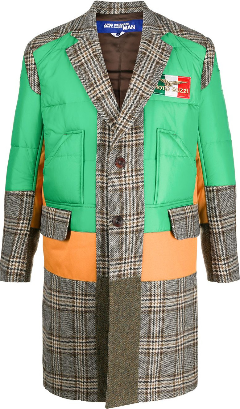 Junya Watanabe MAN - Panelled single-breasted coat