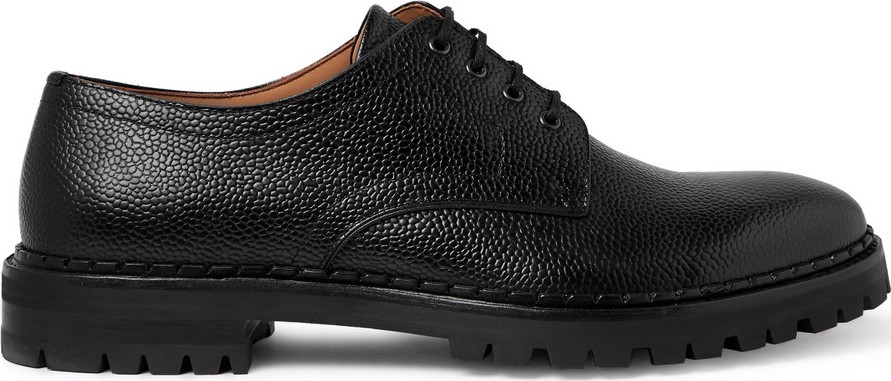 Lanvin Pebble-Grain Leather Derby Shoes