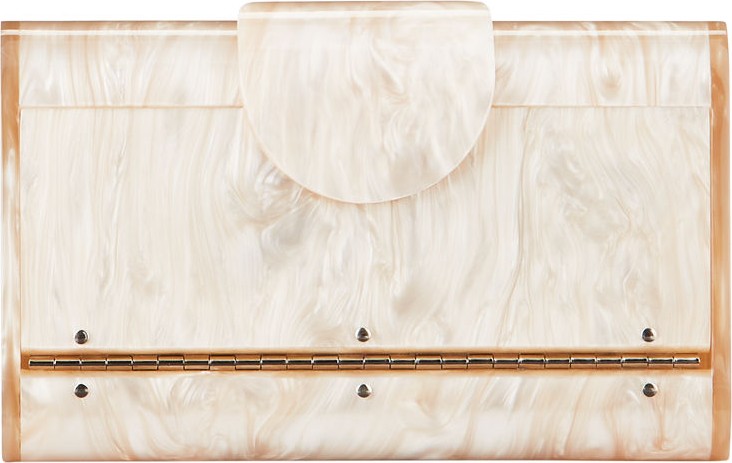 Edie Parker Mini Lara Glitter Iceless Clutch Bag