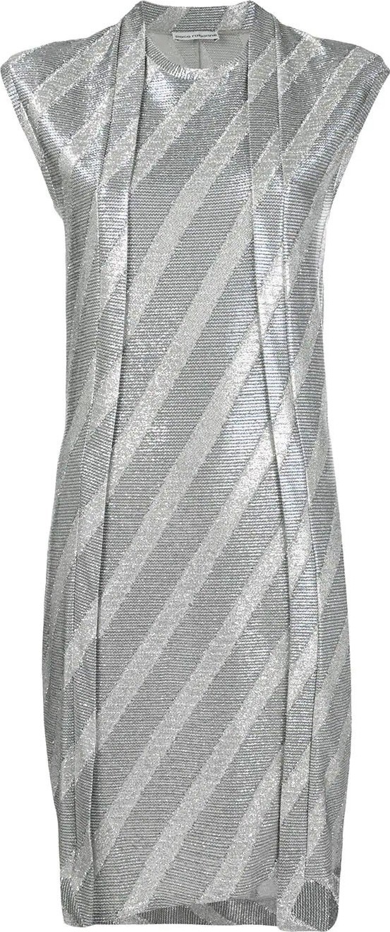 Paco Rabanne metallic stripe dress
