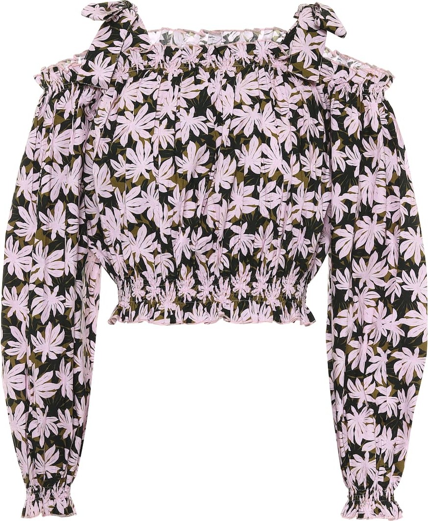 Alexandra Miro Gypsy printed cotton crop top