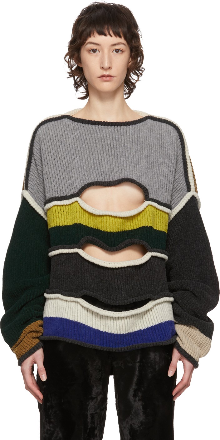 Eckhaus Latta Multicolor Striped Nihilist Sweater